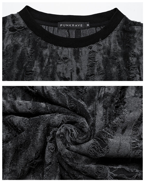 Débardeur à effet déchiré et délavé Débardeur à effet déchiré et délavé