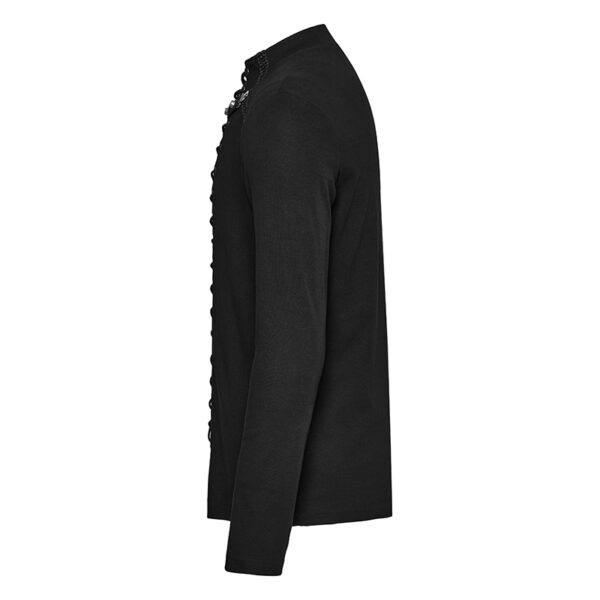 T-shirt à résille et laçage Noir