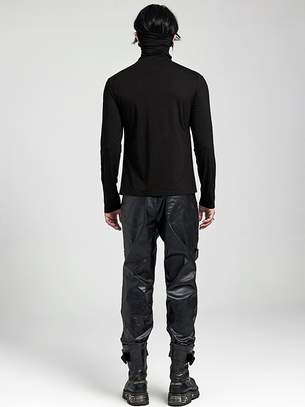 T-shirt col masque à spikes