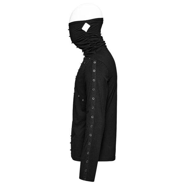 T-shirt col masque à spikes