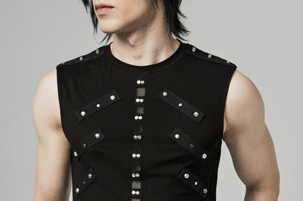 Débardeur à clous et résille