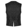 Gilet jacquard noir à broderie et chaîne Gilet jacquard noir à broderie et chaîne