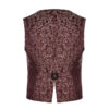 Gilet jacquard rouge et or à broderie et chaîne