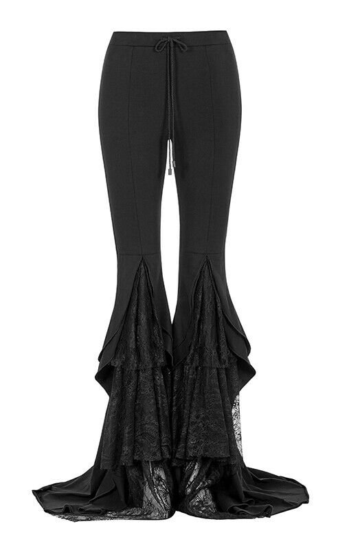 Pantalon évasé à volants et traîne Pantalon évasé à volants et traîne