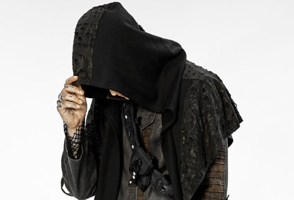 Écharpe à capuche à effet déchiré