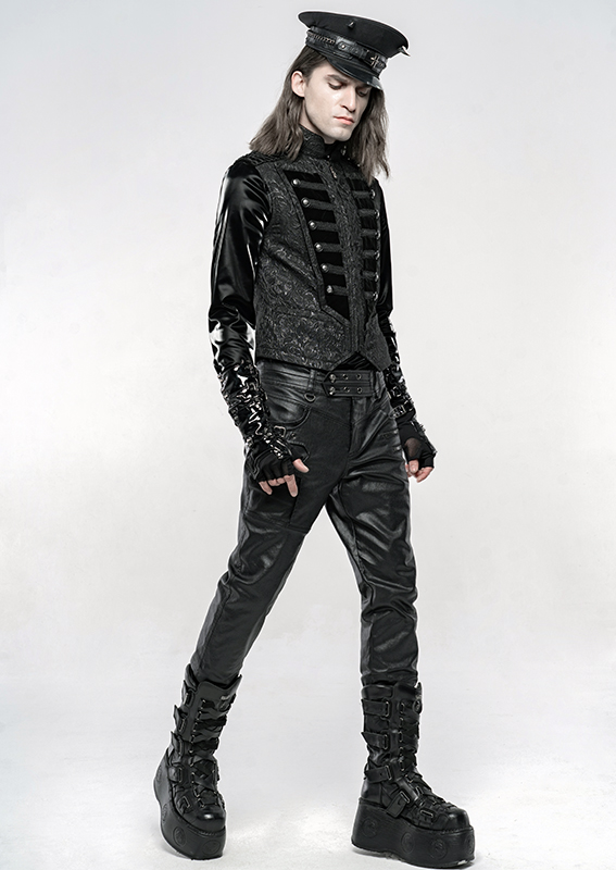 Gilet jacquard officier Noir