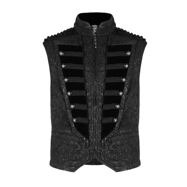 Gilet jacquard officier Noir
