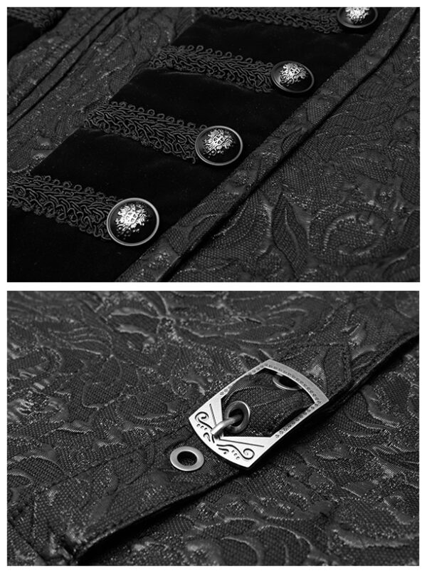 Gilet jacquard officier Noir