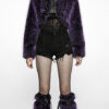 Manteau court en fausse fourrure Violet