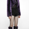 Manteau court en fausse fourrure Violet
