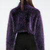 Manteau court en fausse fourrure Violet