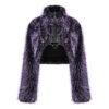 Manteau court en fausse fourrure Violet