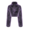 Manteau court en fausse fourrure Violet