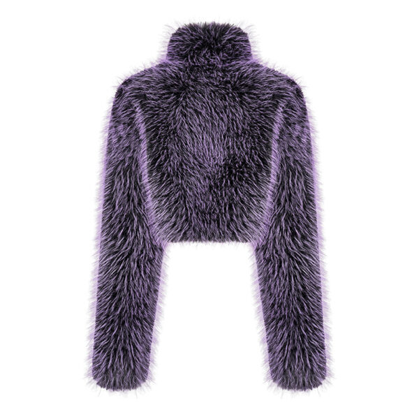 Manteau court en fausse fourrure Violet