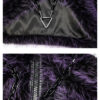 Manteau court en fausse fourrure Violet