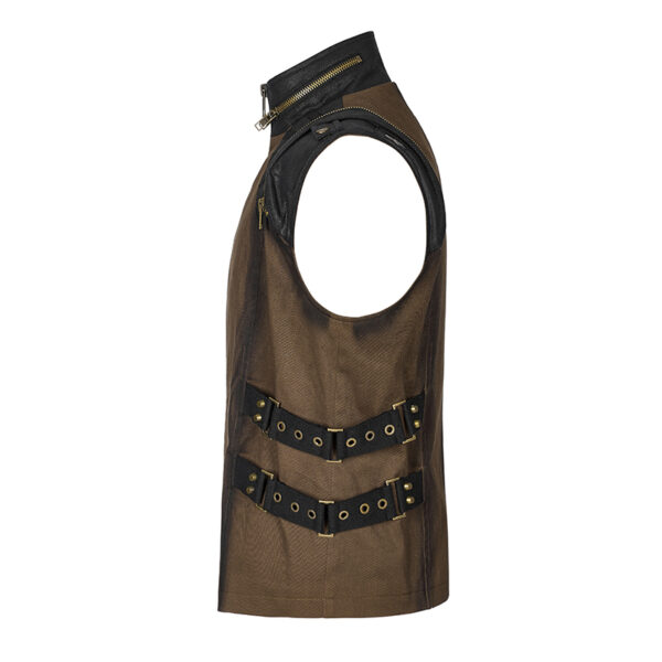 Veste steampunk à fermetures éclair bronze Veste steampunk à fermetures éclair bronze