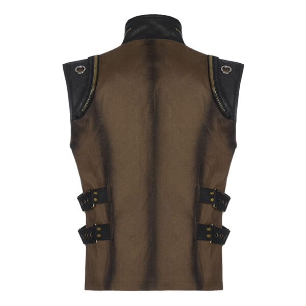 Veste steampunk à fermetures éclair bronze Veste steampunk à fermetures éclair bronze
