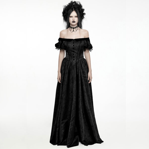 Robe de mariée romantique en jacquard noir