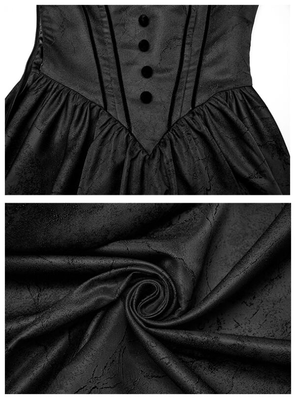 Robe de mariée romantique en jacquard noir