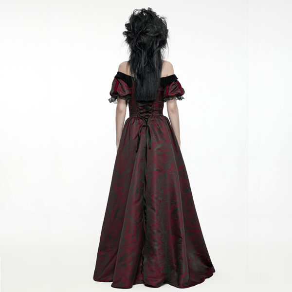 Robe de mariée romantique en jacquard rouge