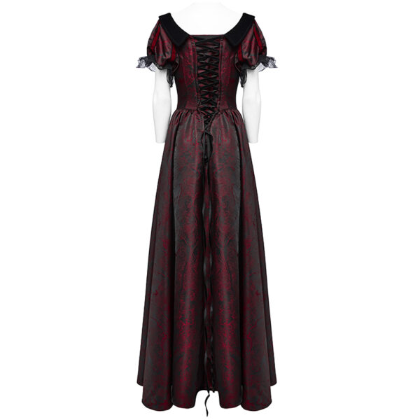 Robe de mariée romantique en jacquard rouge