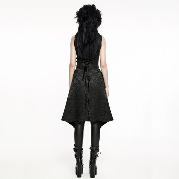 Gilet convertible à roses noires et sangles