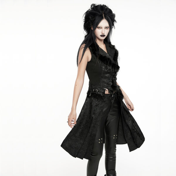 Gilet convertible à roses noires et sangles