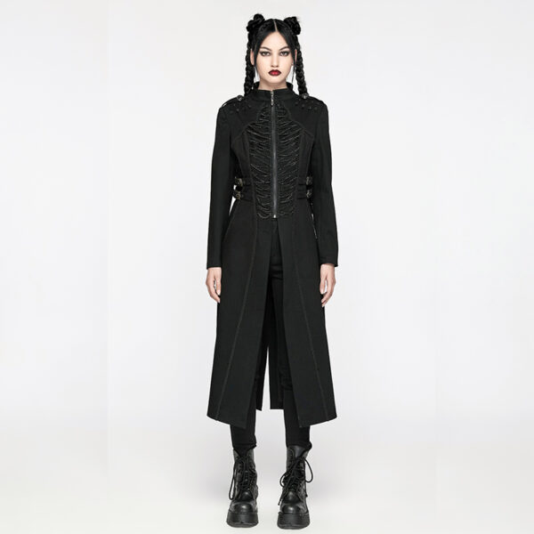 Manteau punk militaire à chaînes Manteau punk militaire à chaînes