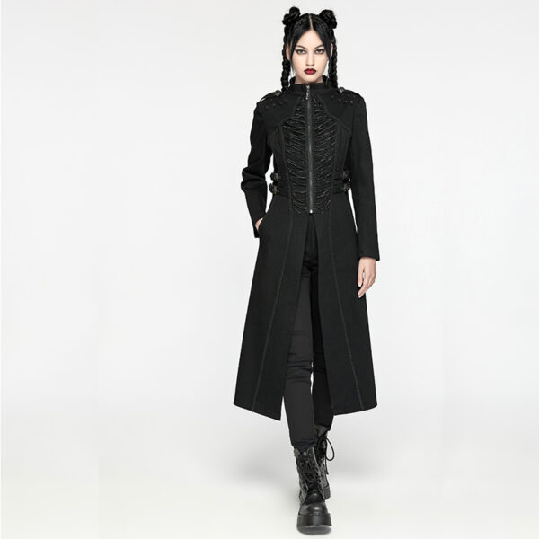 Manteau punk militaire à chaînes Manteau punk militaire à chaînes